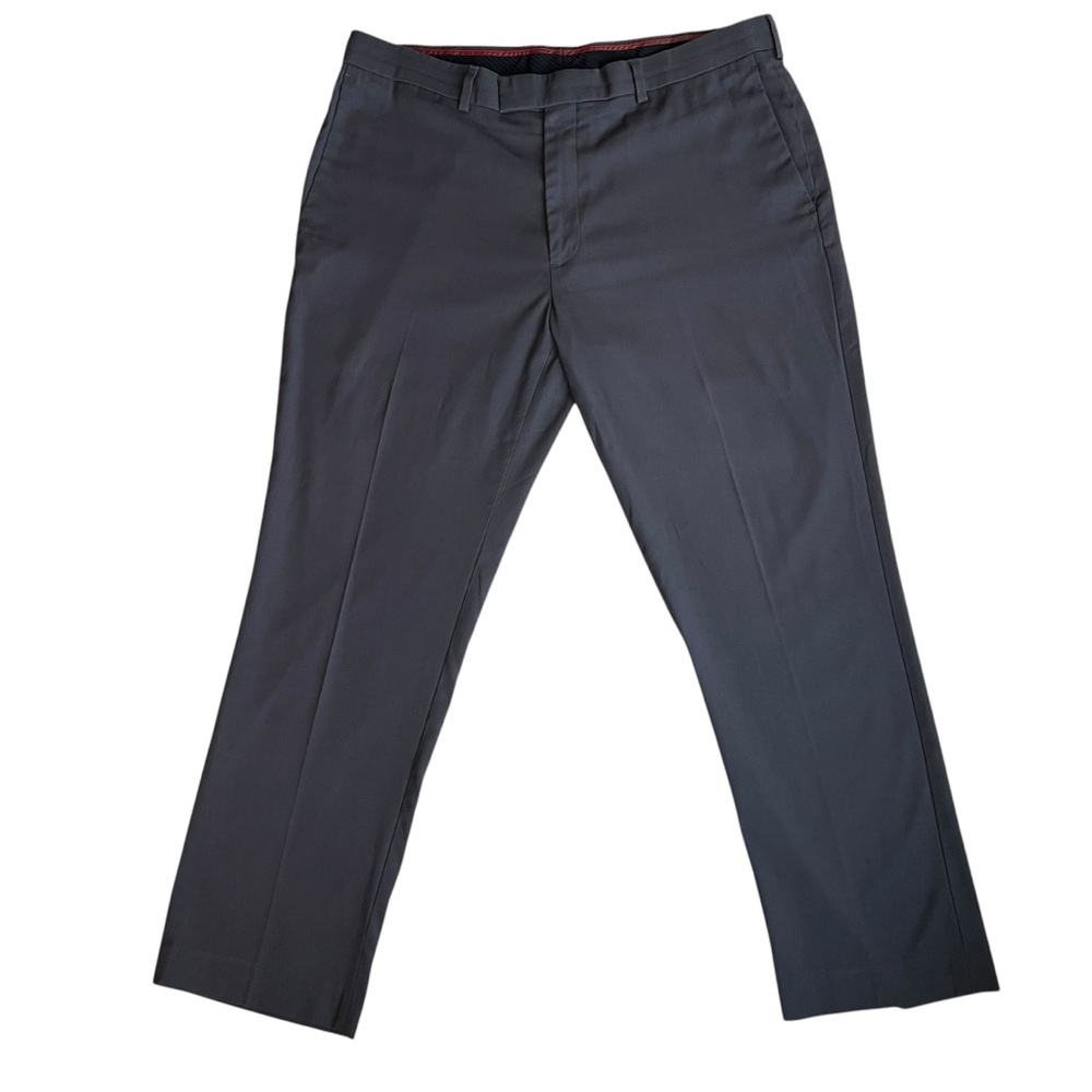 Axist Dress Pants Men 38x30 Easy Care Flat Front Stretch Poly Blend Office Work